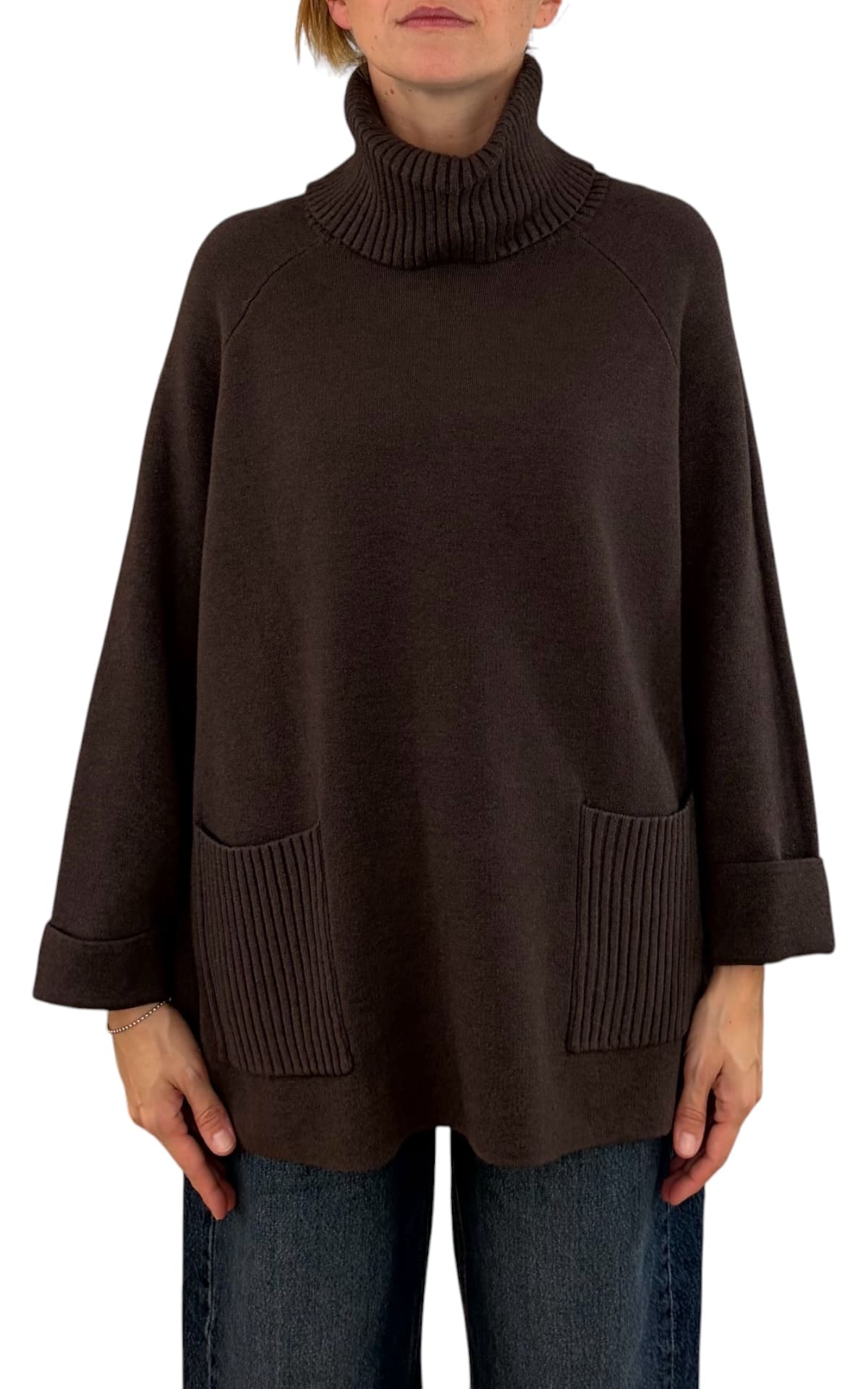 Initial - Maglia over tasche - Moro