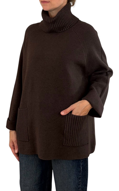 Initial - Maglia over tasche - Moro