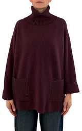 Initial - Maglia over tasche - Vino