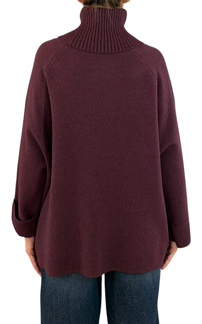 Initial - Maglia over tasche - Vino