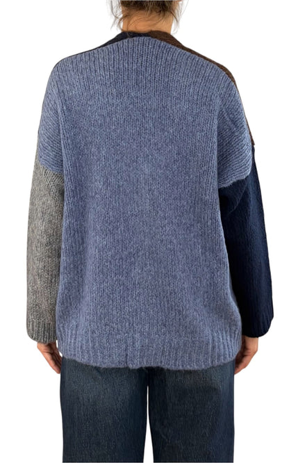 Off-on - Cardigan 3 colori - Moro / blu / azzurro