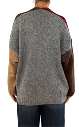Off-on - Cardigan 3 colori - Vino / moro / beige