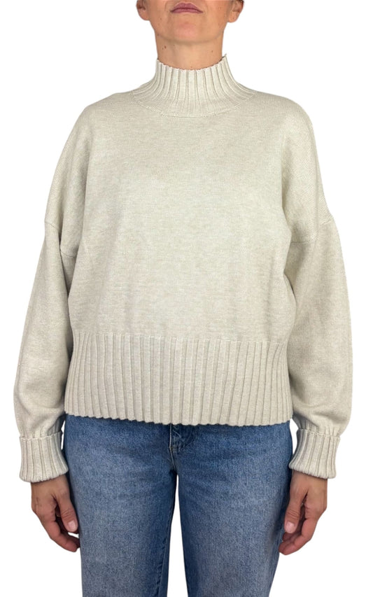 Initial - Maglia collo vulcano - Burro