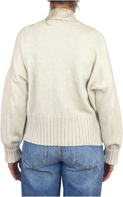 Initial - Maglia collo vulcano - Burro
