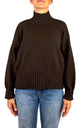 Initial - Maglia collo vulcano - Moro