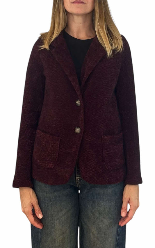 Susan Di - Giacca sale e pepe - bordeaux