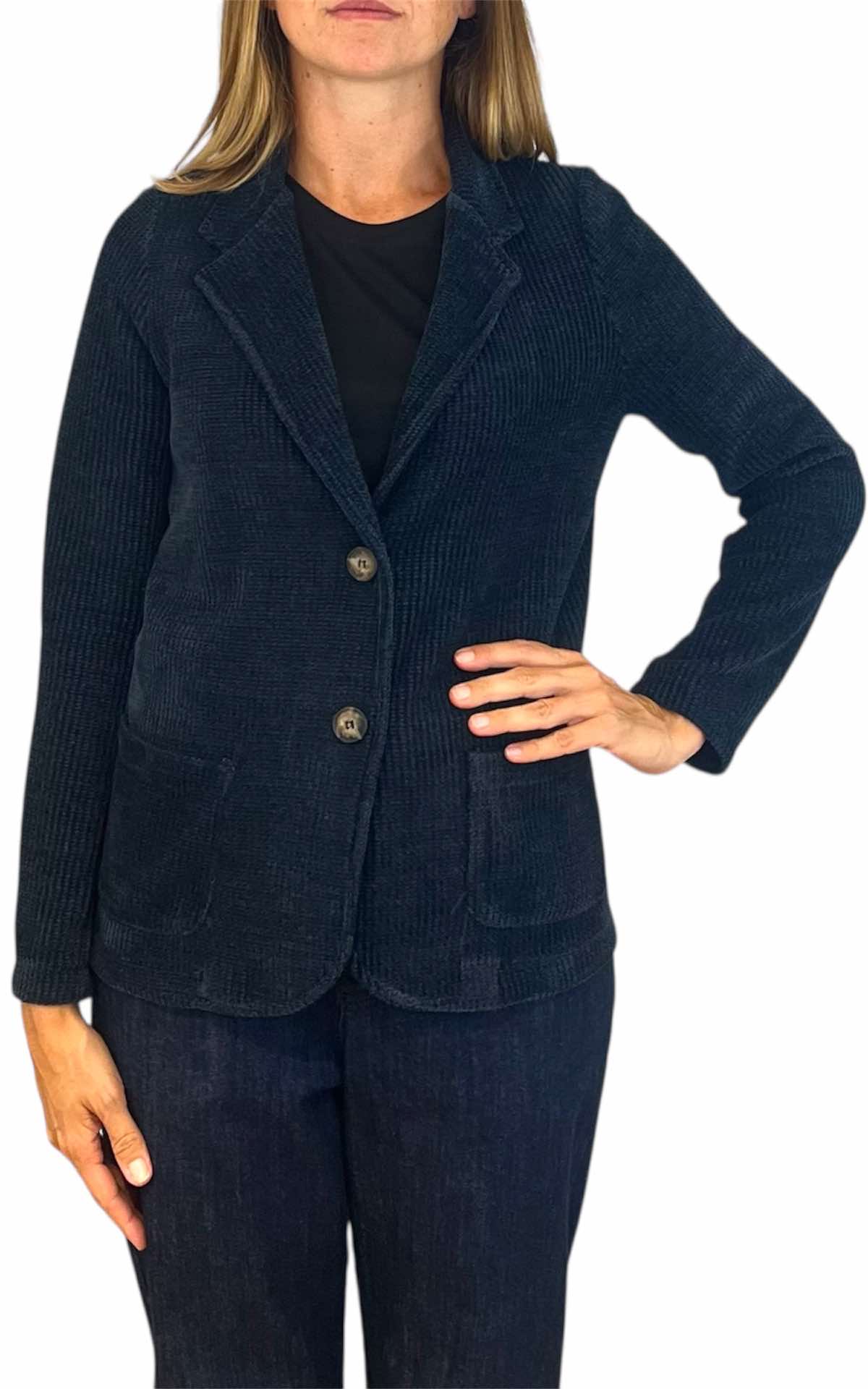 Susan Di - Giacca in ciniglia - blu