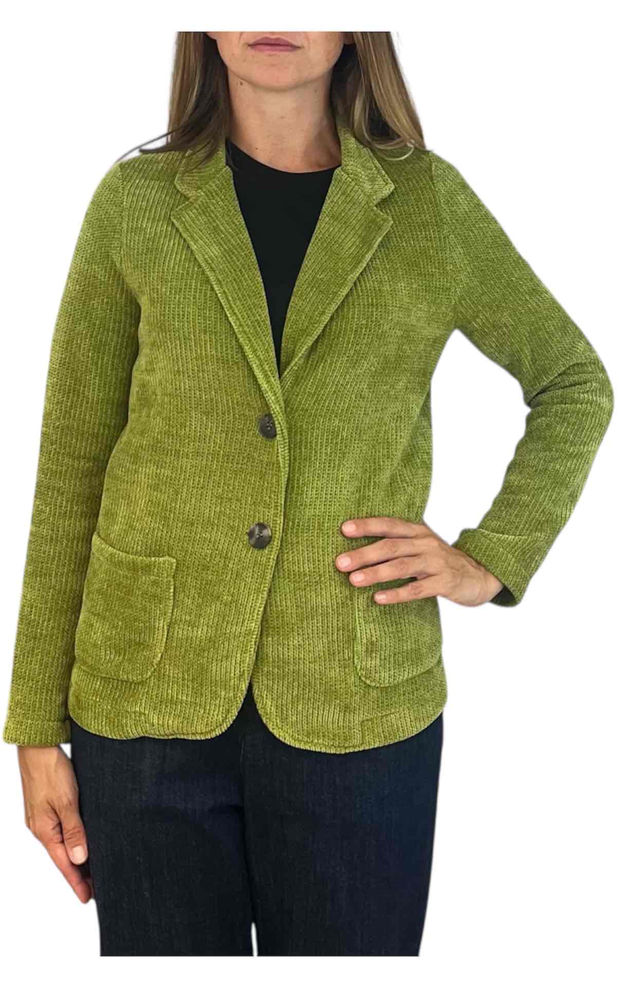 Susan Di - Giacca in ciniglia - lime
