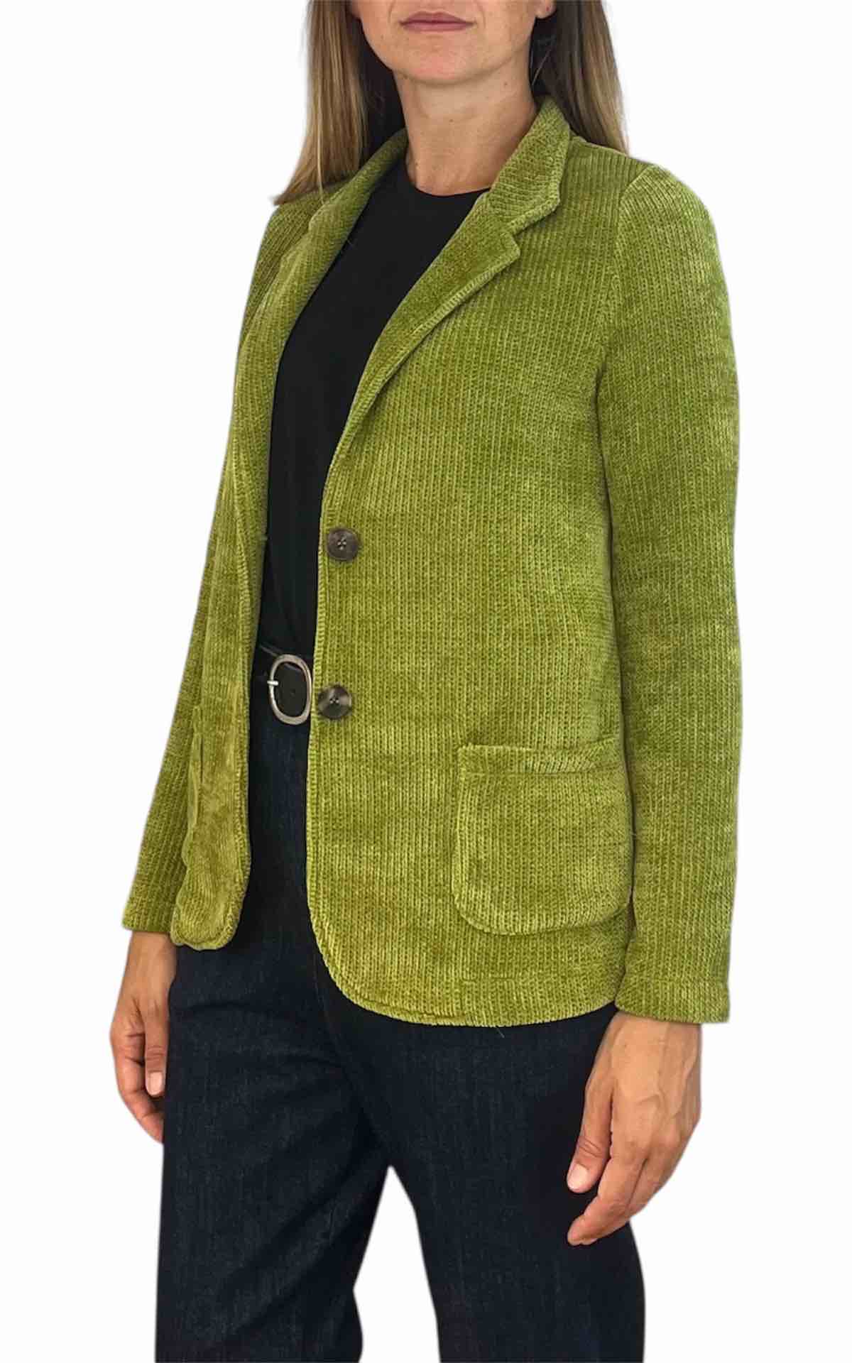 Susan Di - Giacca in ciniglia - lime