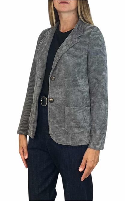 Susan Di - Giacca in ciniglia - grigio