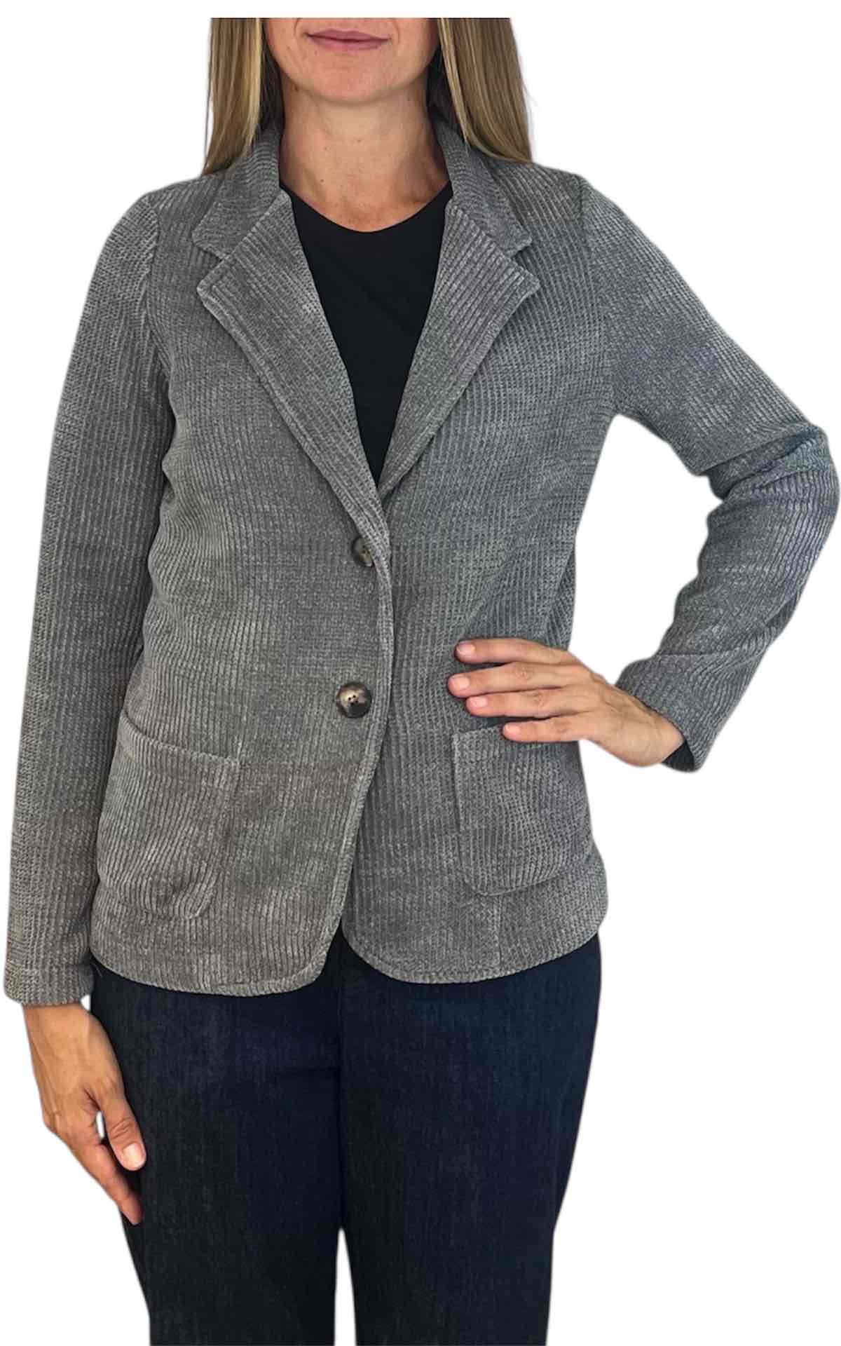 Susan Di - Giacca in ciniglia - grigio