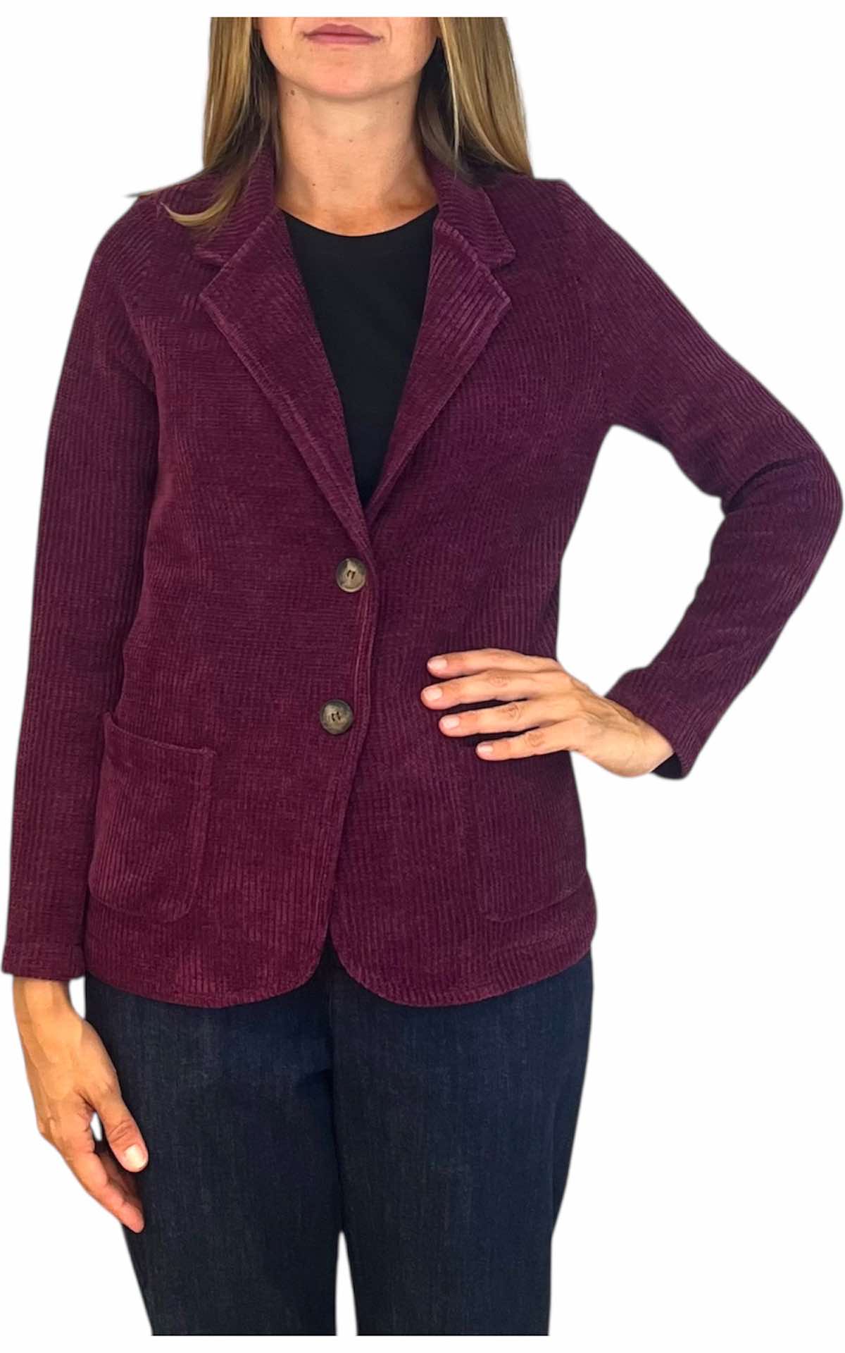 Susan Di - Giacca in ciniglia - prugna