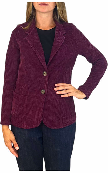 Susan Di - Giacca in ciniglia - prugna