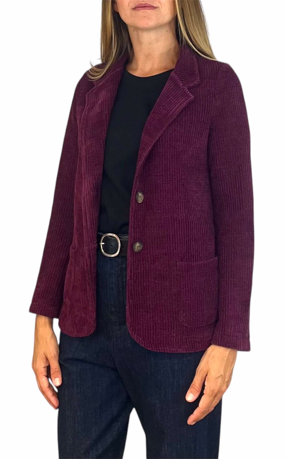 Susan Di - Giacca in ciniglia - prugna