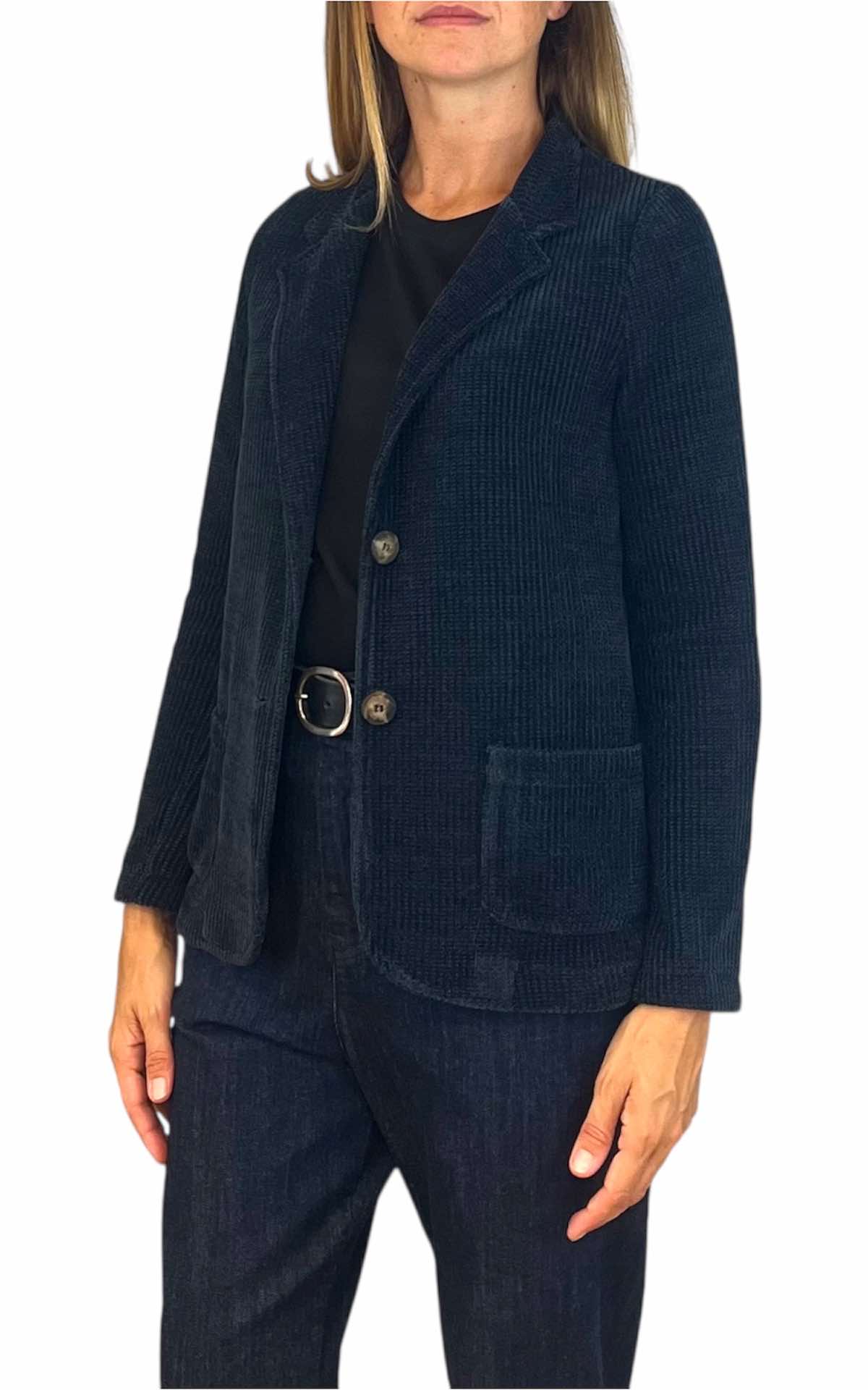 Susan Di - Giacca in ciniglia - blu