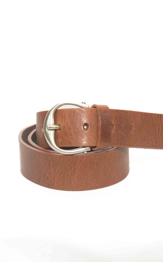 Susan Di - Cintura in pelle fibbia argento –  Cuoio