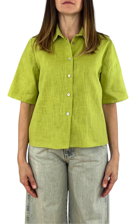 Susan Di - Camicia lino - Lime