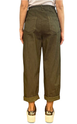 Off-on - Pantalone Lory riga - Verde