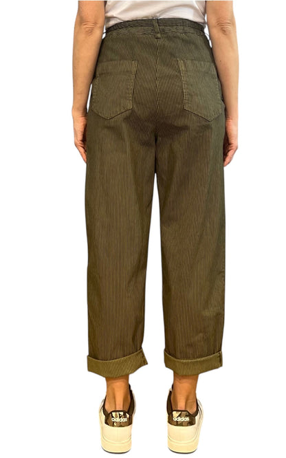Off-on - Pantalone Lory riga - Verde