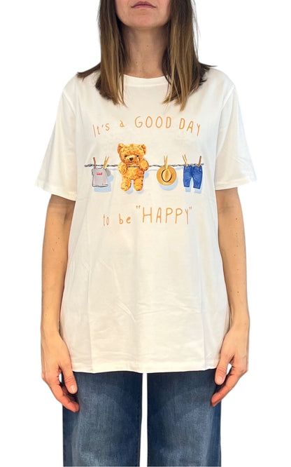 Civico 1 -T-shirt orsetto - Bianco