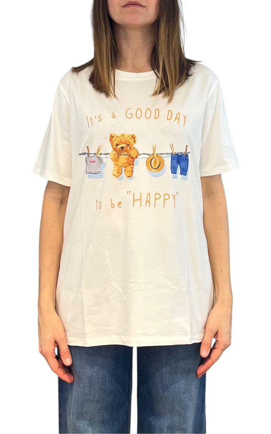 Civico 1 -T-shirt orsetto - Bianco