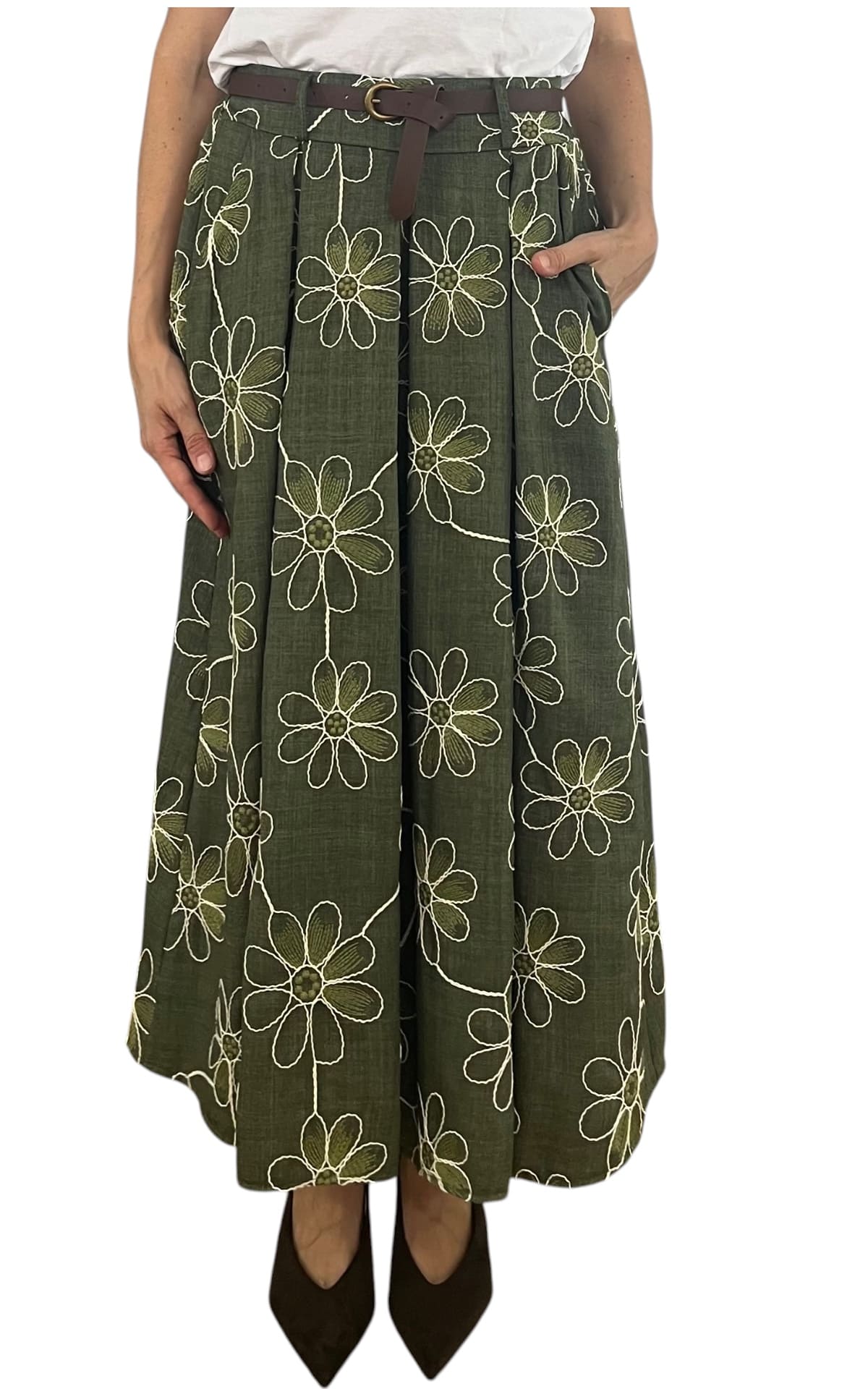 Off-On - Gonna fiori - Verde