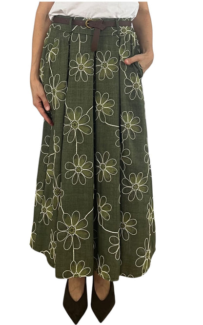 Off-On - Gonna fiori - Verde