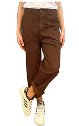 Off-on - Pantalone Lory riga - Camel