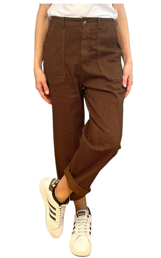 Off-on - Pantalone Lory riga - Camel