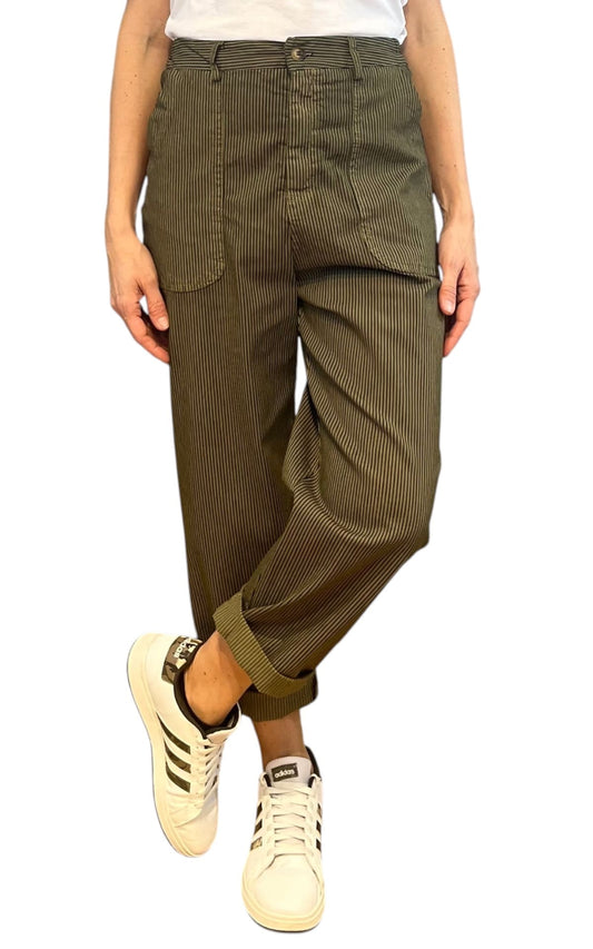 Off-on - Pantalone Lory riga - Verde