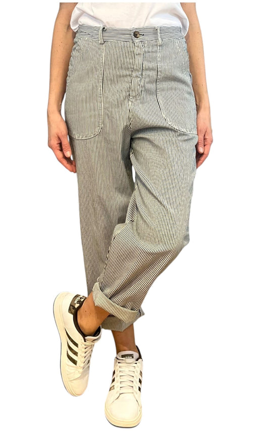 Off-on - Pantalone Lory riga - Burro