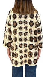 Off-On - Cardigan macramè - Testa di moro