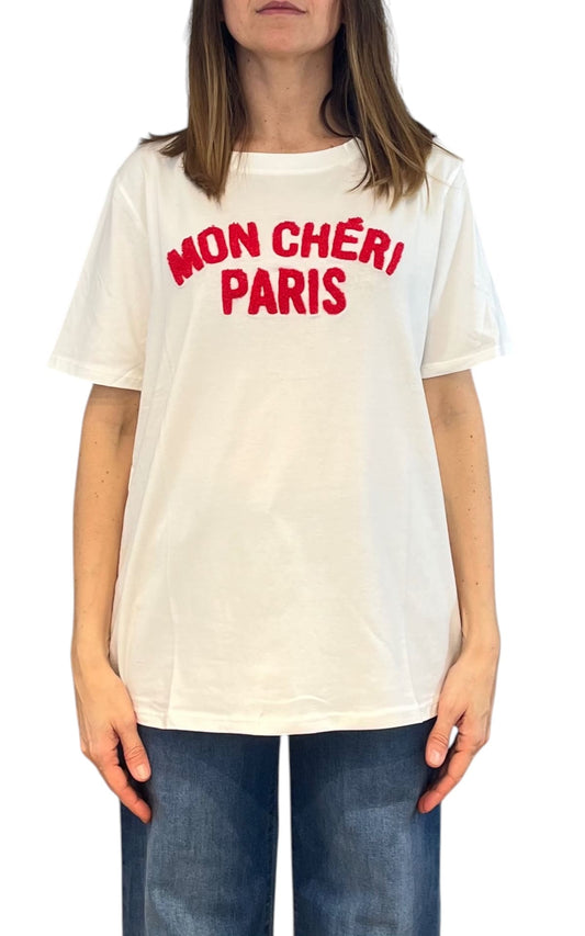Civico 1 - T-shirt "mon chéri Paris" - Rosso