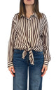 Off-on - Camicia a righe - Burro/Moro