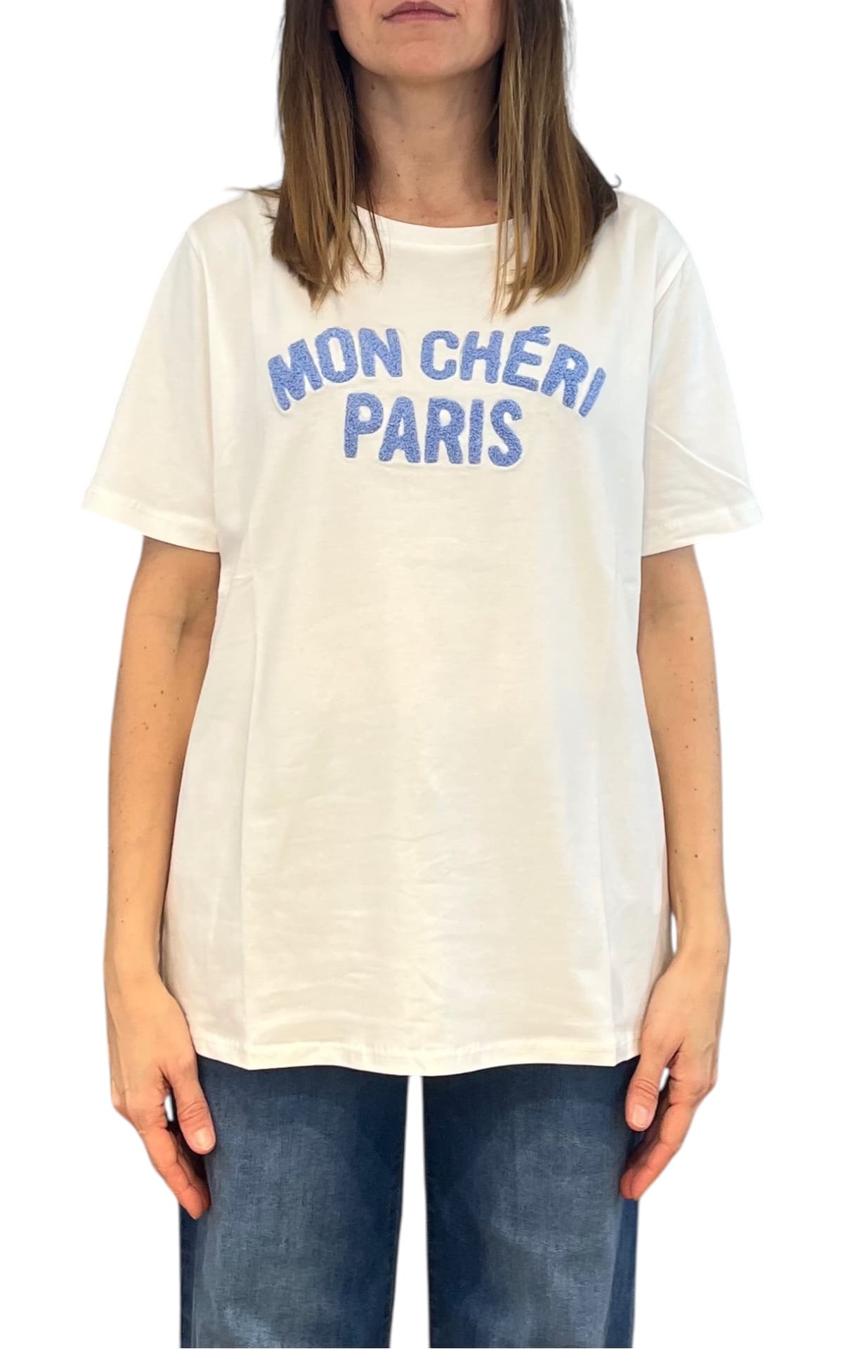 Civico 1 - T-shirt "mon chéri Paris" - Celeste