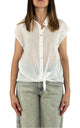 Off-On - Camicia mussola smanicata - Bianco