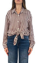 Off-on - Camicia a righe - Burro/Bordeux