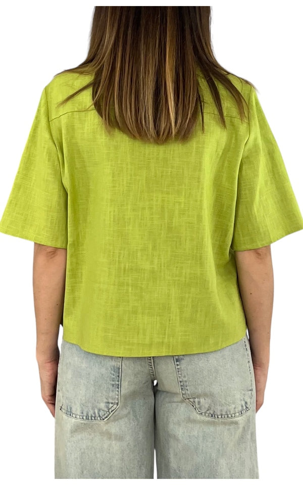 Susan Di - Camicia lino - Lime