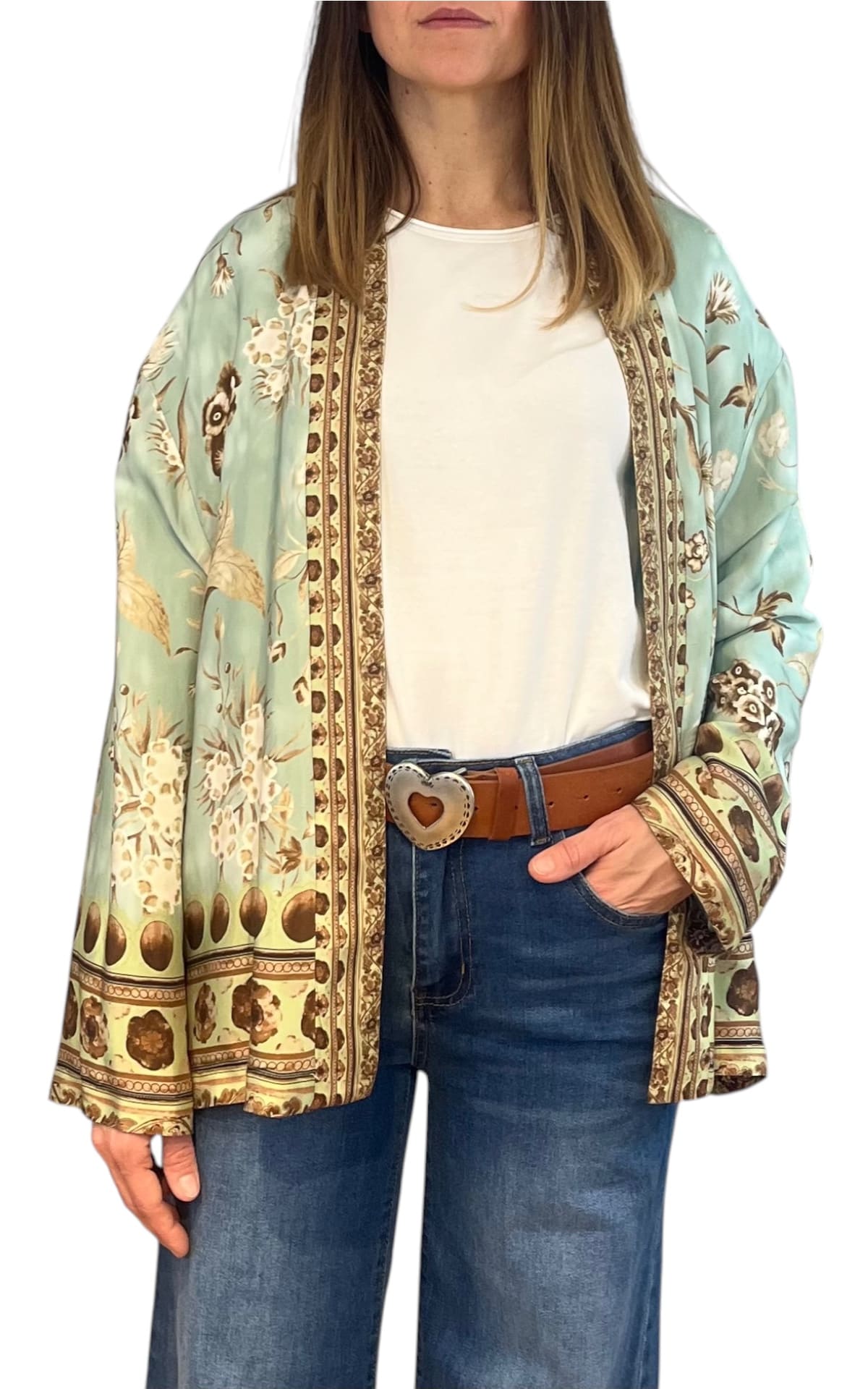 Wu'Side - Kimono corto - Celeste