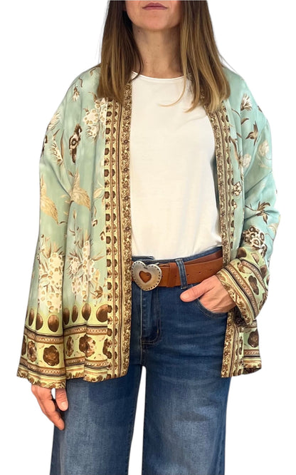 Wu'Side - Kimono corto - Celeste