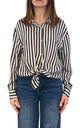 Off-on - Camicia a righe - Burro/Blu