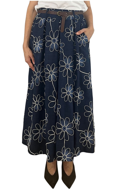 Off-On - Gonna fiori - blu