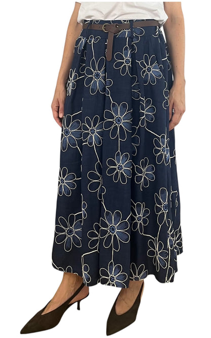 Off-On - Gonna fiori - blu