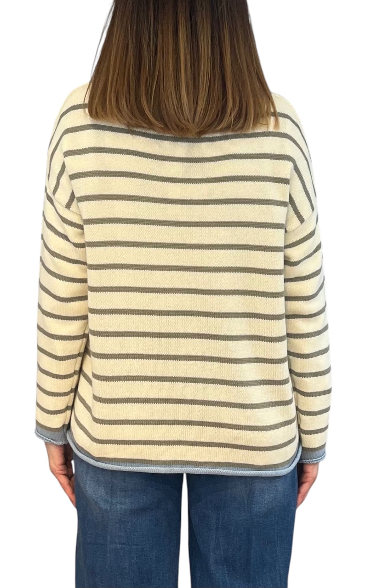 Off-on - Maglia a righe - Burro