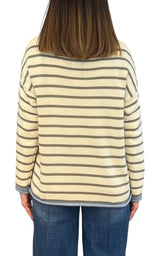 Off-on - Maglia a righe - Burro