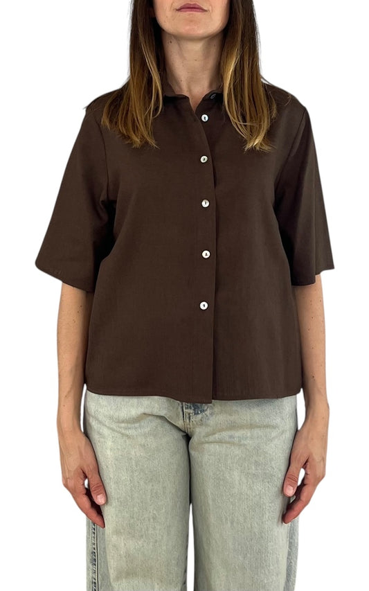 Susan Di - Camicia lino - Moro
