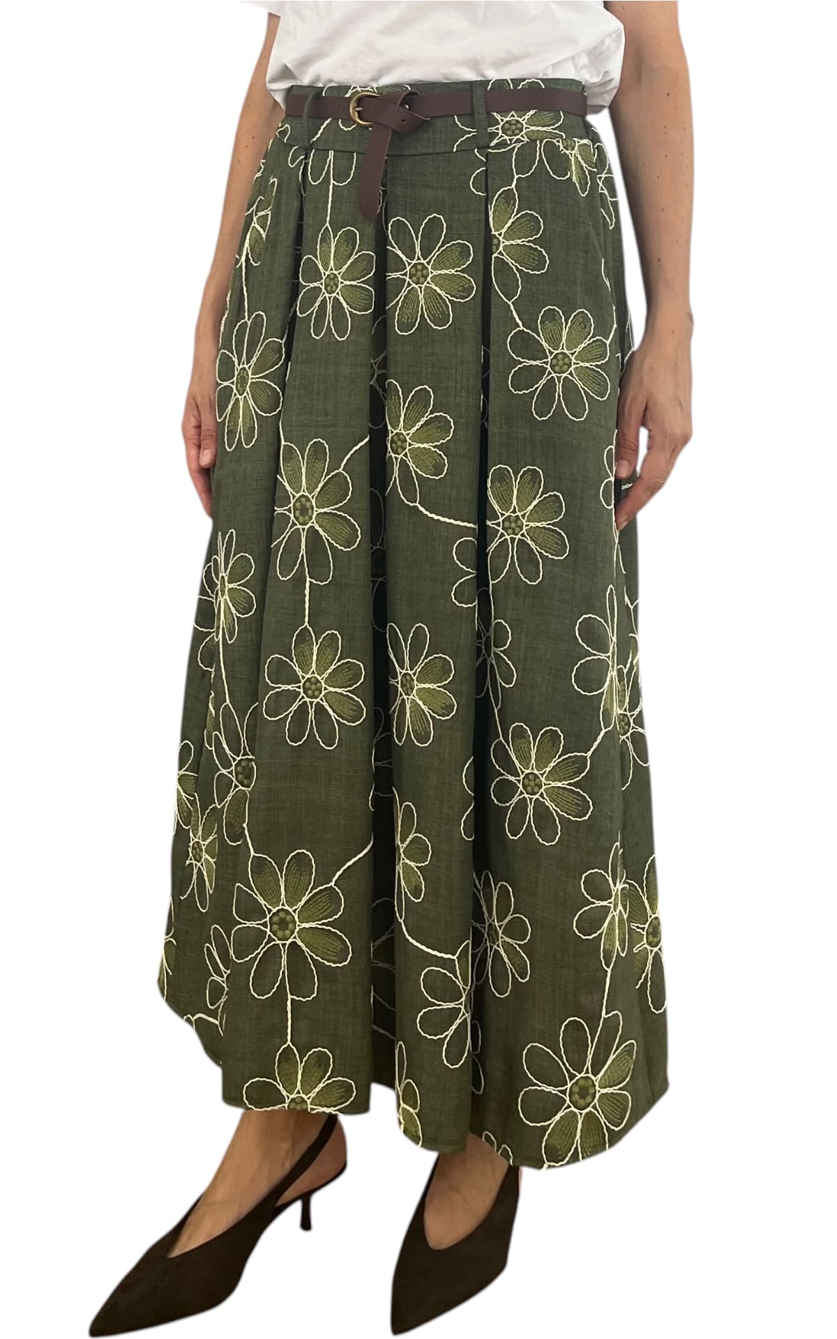 Off-On - Gonna fiori - Verde