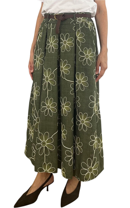 Off-On - Gonna fiori - Verde