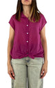 Off-On - Camicia mussola smanicata - Ciclamino