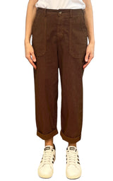 Off-on - Pantalone Lory riga - Camel